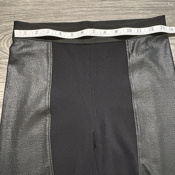 BCBGMAXAZRIA Shelby Black Faux Leather Panel Leggings Small BCBG NYE Night Out - Picture 8 of 10